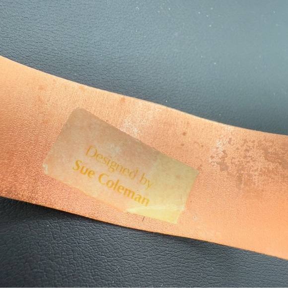 Sue Coleman Artisan Copper Cuff Bracelet with Hummingbird Floral Design Vintage - Picture 6 of 14